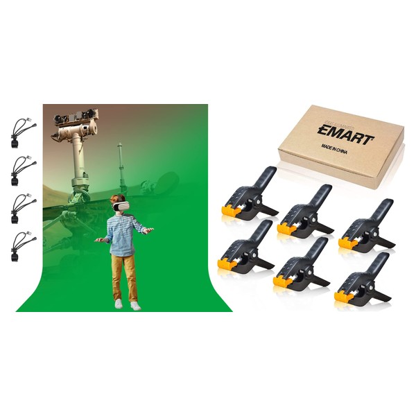 EMART Green Screen Backdrop, Photography Greenscreen Background for Streaming Zoom,