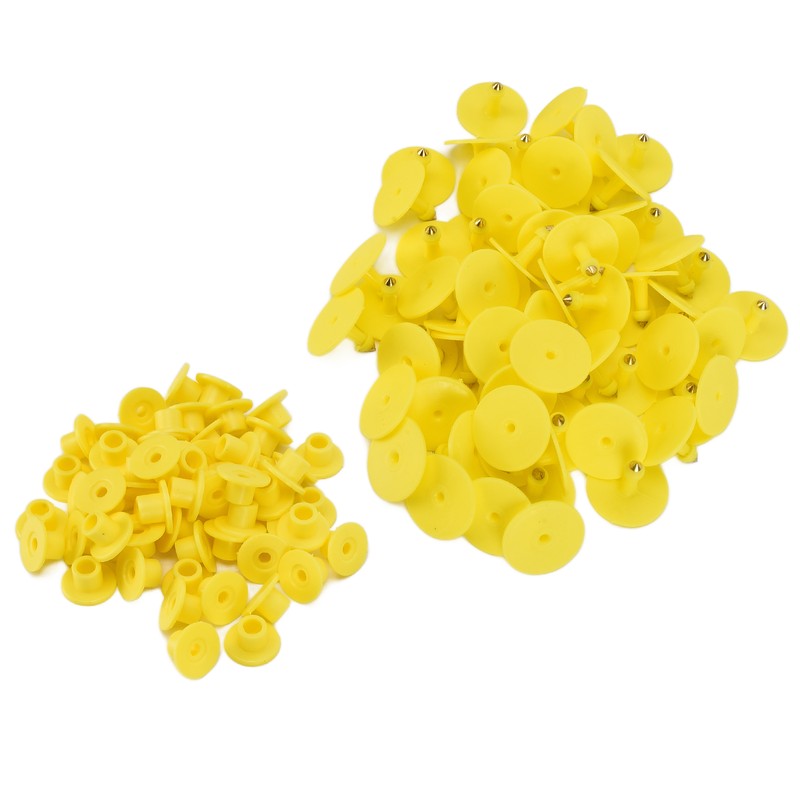 100PCS Animal Round Ear Tags Easy to Distinguish and Use