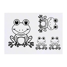 Azeeda 4 x 'Glücklicher Frosch' Temporäre Tattoos - Wasserfest, Hautfreundlich & Ungiftig · Transfers in Verschiedenen Größen (TO00043739)