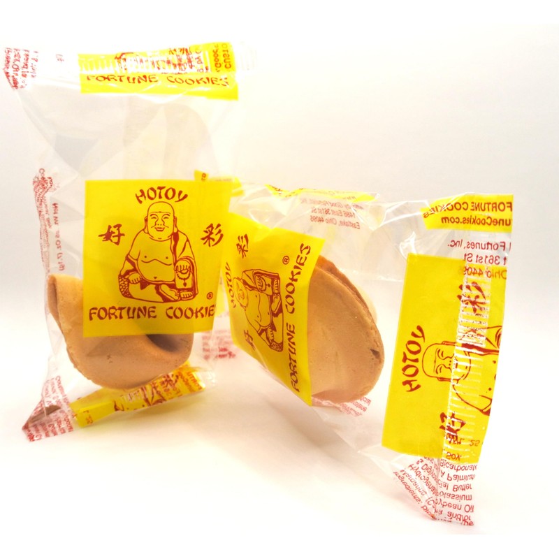 Hotoy Premium Bulk Fortune Cookies (100) Individually Wrapped, Fresh Cookies,