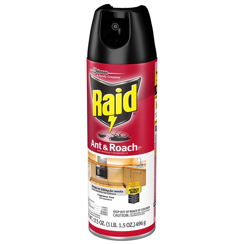 Raid Ant & Roach Killer Spray For Listed Bugs, Keeps