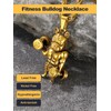 U7 Masculine Workout Jewelry Men Gold Plated Chain with Bulldog