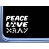 Peace Love Xray Words M358 6 inch Sticker Decal tech