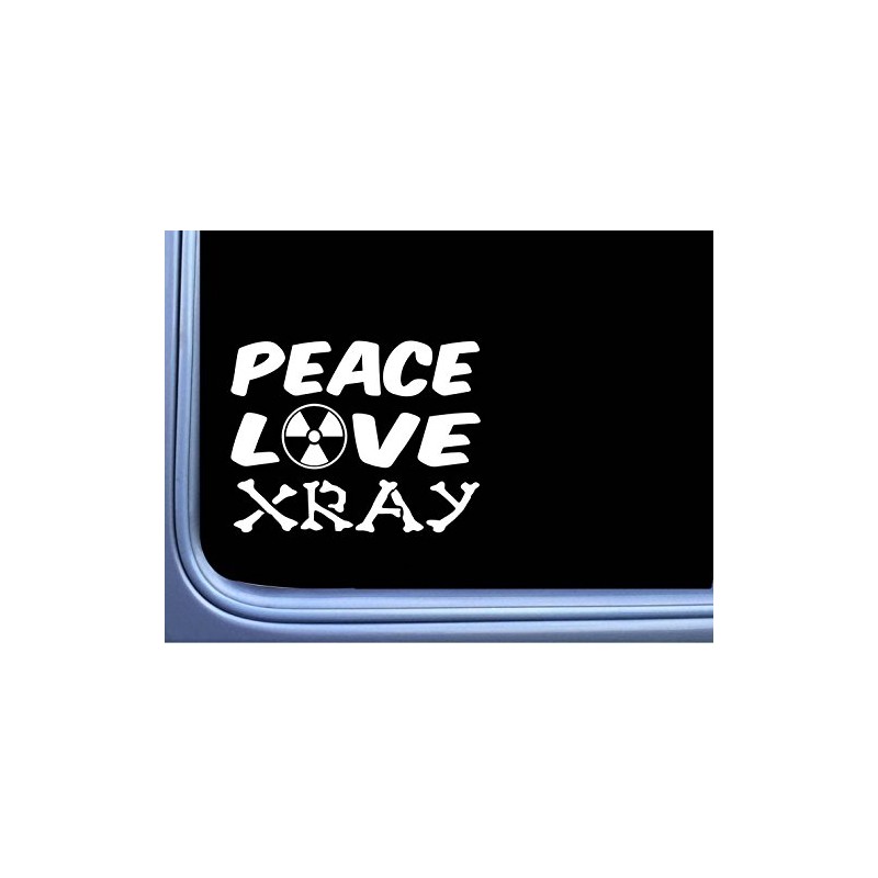 Peace Love Xray Words M358 6 inch Sticker Decal tech