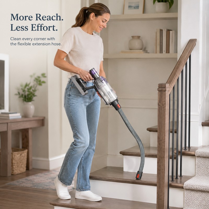 Flexible Vacuum Extension Pipe for Dyson V7–V15 – Telescopic ABS
