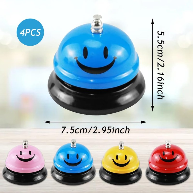 yotutun Table Bell, Pack of 4 Call Bells Reception Bell