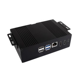 waveshare Multi-Functional All-in-one Mini-Computer Kit Designed for Raspberry Pi 5,Aluminum Alloy Case+Pi5 HDMI and Type-C Adapter+PCIe to M.2 Board