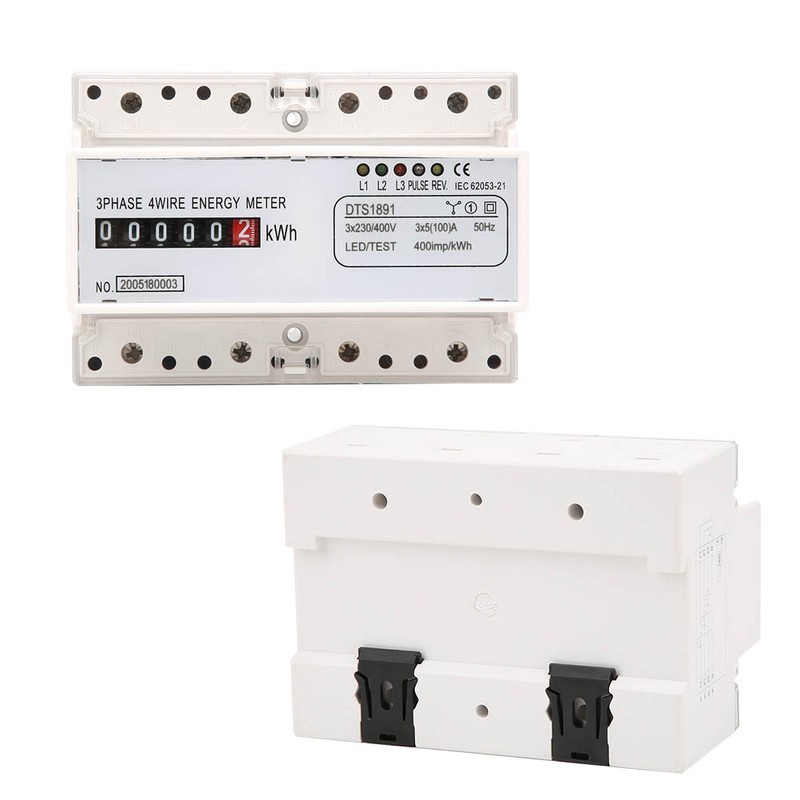 DTS1891 3 Phase 4 Wire 7P DINRail Electric Meter Energy