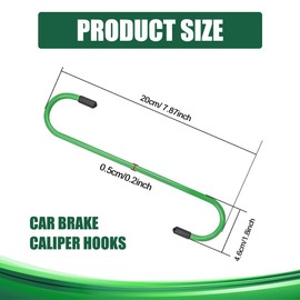 QZTYTY 4PCS Brake Caliper Hangers, Brake Caliper Tool, Brake Caliper Hooks with Rubber Tips, Universal Rust-Proof Automotive Tools Universal for Brake Axle and Suspesion System Work (Green, 4PCS)