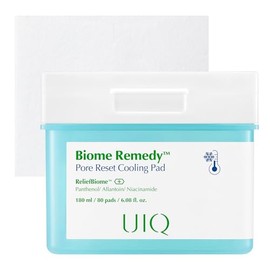 UIQ Biome Remedy Pore Reset Cooling Pad, Hidratante Y Enfriamiento Almohadillas Tóner Coreanas, Enfriamiento Instantáneo Para Piel Seca, Sobrecalentado, Cuidado De Poros Con Pantenol, Alantoína, Niaci