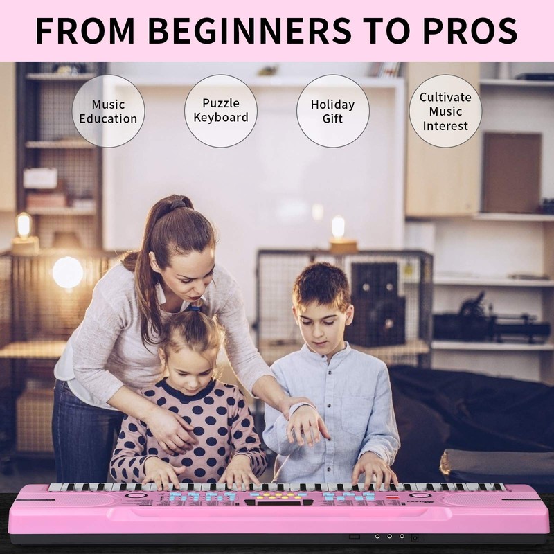 Electric Piano Keyboard, Digital 61 Key Piano Keyboard Kids with