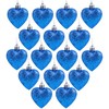 Christmas Concepts® Pack of 16 - Glitter Heart Shaped Baubles
