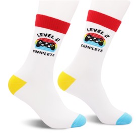 NQDWX Level 2 Complete 2 Years Anniversary Socks, Second Anniversary Valentine's Day Gifts For Couple,Her or Him,Girlfriend And Boyfriend,Husband Wife.