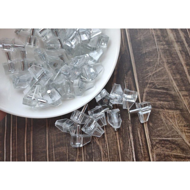 1/8 Inch 3mm Clear Shelf Support Pegs Plastic Cabinet Shelf