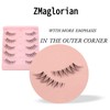 ZMaglorian Half Eyelashes Natural False Eyelashes Clear Band Pair Lashes