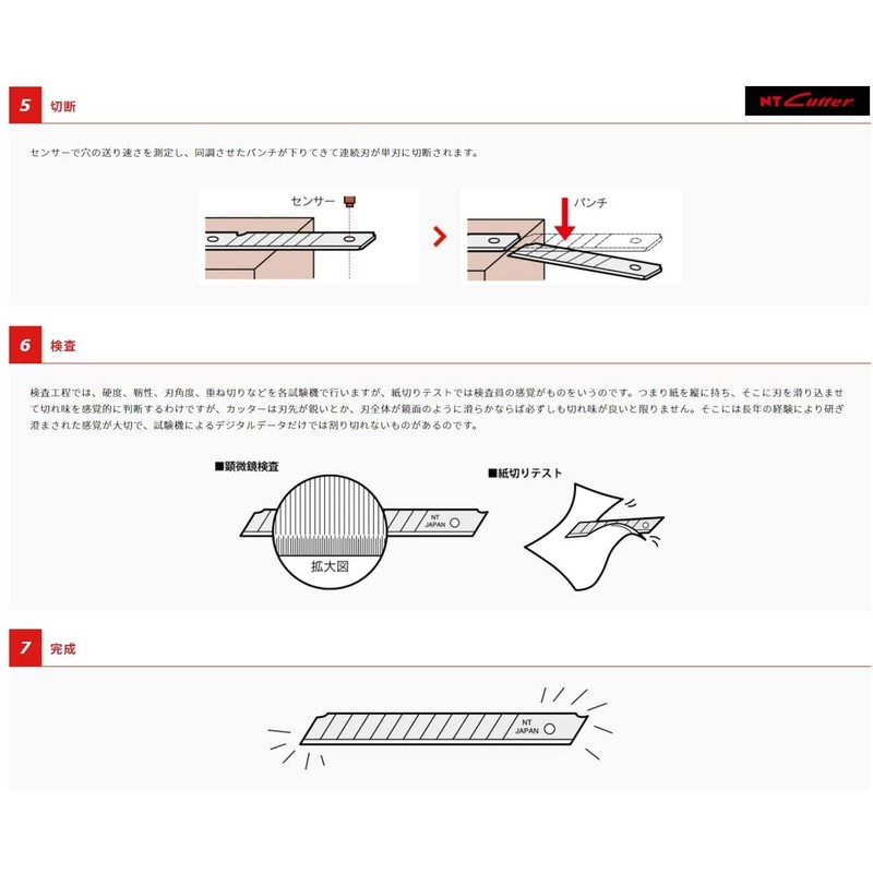 NT Cutter 0.6mm Extra Thick Heavy Duty snap-Off Blades, 5-Blade/Pack,