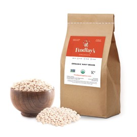 Navy Beans Organically Grown in Michigan, USDA Organic Certified, Non-GMO, Farmer Direct, Gluten Free, Vegan, Dry 10 Lbs / 4.53 Kg Total // Findlay's Organics