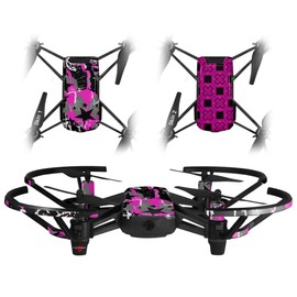Skin Decal Wrap 2 Pack for DJI Ryze Tello Drone SceneKid Pink Drone NOT Included
