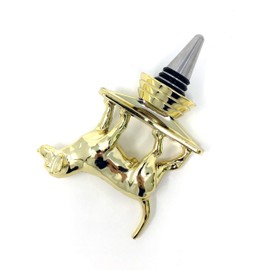 Beagle Wine Bottle Stopper - Handmade with Stainless Steel Base and Repurposed Trophy Top