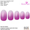 False Nail Bling Art Magenta Gel Ombre Oval 24 False