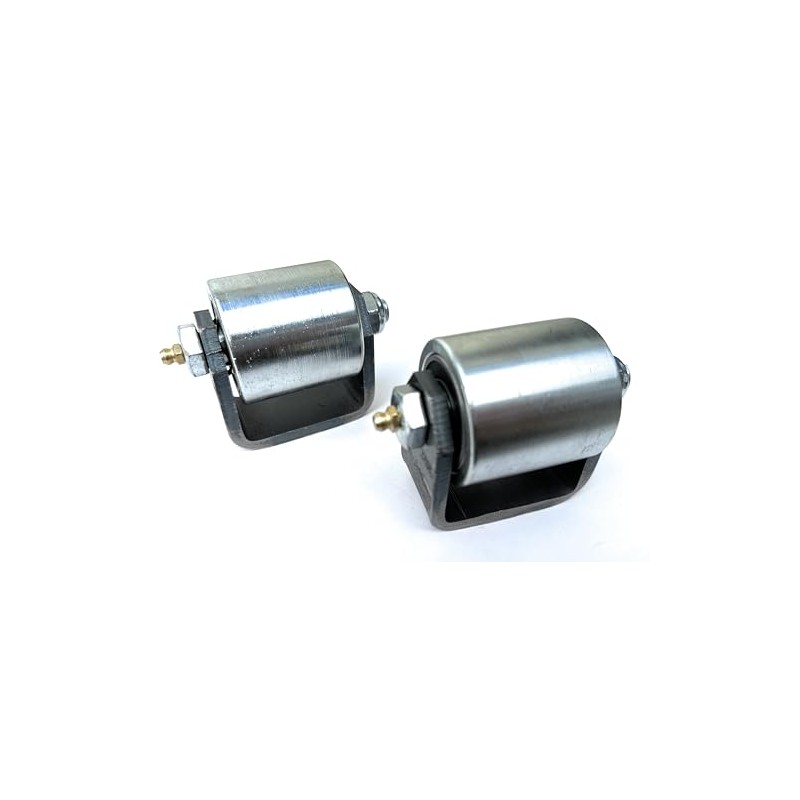 Set of 2 Weld On Trailer Tail Drag Casters, Solid