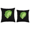 Romaine Lettuce Cartoon Throw Pillow