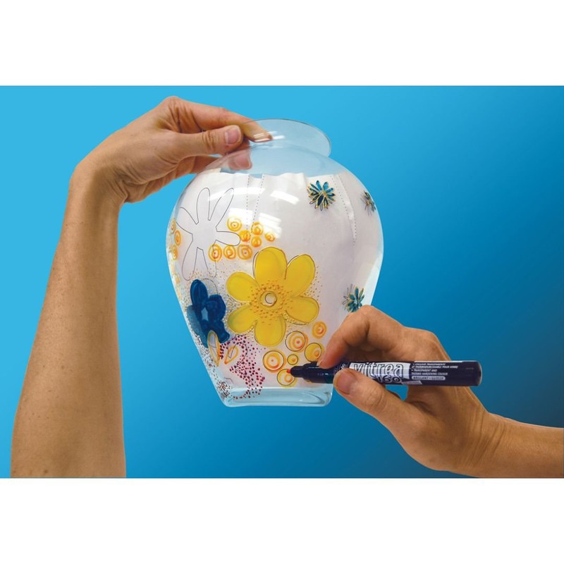 Pebeo Vitrea 160-Glass Paint Frosted Marker, Aniseed Green