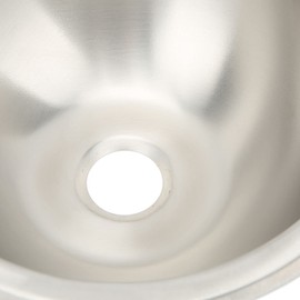 Keenso Stainless Steel RV Kitchen Sink, Campervan Sink Wiredrawing Smoothing Space Saving Round RV Sink with Rubber Pad for Boat RV Spare Parts