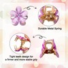Maxqzin 40Pcs Flower Hair Clips, Mini Crystal Flower Hair Clips
