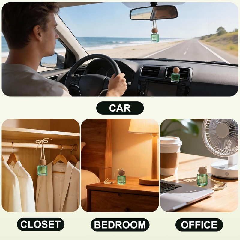 GAGINGOOLD Car Air Freshener Hanging 2 Pack, Lemon Grass Scent