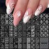 30 Sheets White Lace Nail Stickers Flower Nail Stickers for