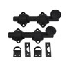 QCAA Solid Brass Dutch Door Bolt, 4", Matte Black, Made