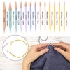13 Pairs Knitting Needle Set, Aluminium Interchangeable Circular Knitting Needles