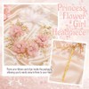 Woeoe Flower Girl Headband Crystal Princess Headpiece Beaded Rhinestone Girl