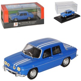 Atlas Renault R8 Gordini Limousine Blau 1962-1973 mit Sockel und Vitrine 1/43 Sonderangebot Modell Auto