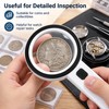 30X Handheld Magnifying Glass for Reading – 12 LED Illuminated