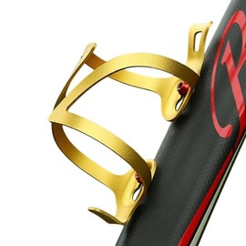 Premium Aluminum Alloy Bike Cup Holder - - Durable Water Bottle Cage for Bicycle, Road Bike, Mountain Bikes (Gold)