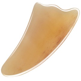 FRCOLOR Natural Horn Guasha Board for Full Body Massage Portable Scraping Tool for Muscle Relief for Travel and Home Use Effective for Neck and Back Tension