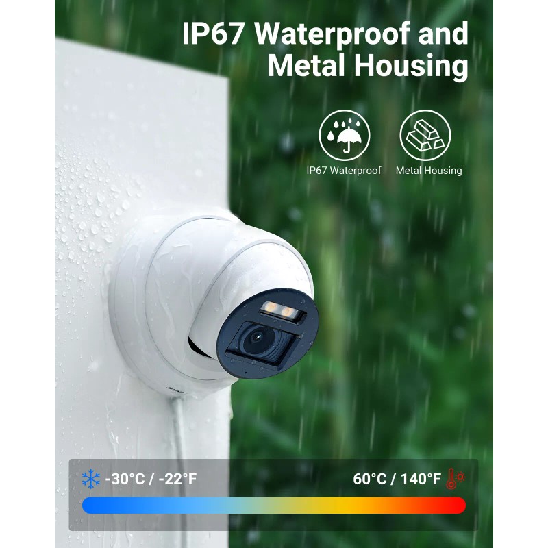 ANNKE 4K POE Security IP Camera Color Night Vision Human/Vehicle