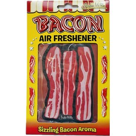 Bacon Bonanza Sampler Gift Pack (5pc Set) - Bacon Bandages, Air Freshener, Lip Balm, I Heart Bacon Can Cooler & I Love Bacon Silicone Wristband
