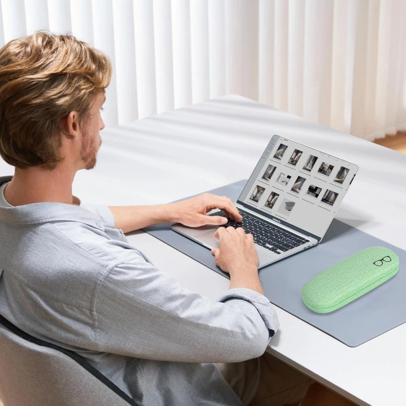 Set of 3 Hard Shell Leather Eyeglass Cases - Superior