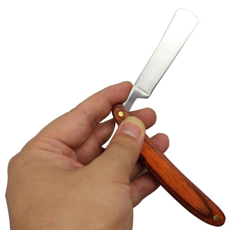 Dantronics Navaja para Afeitar Rasurar Tipo Barbero Hoja De Acero