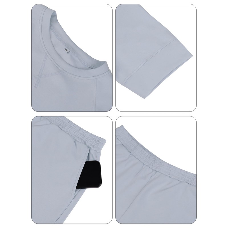 KFUBUO Women's 2 Piece Lounge Sets Summer Matching Outfits Short