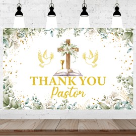 Papiailove Pastor Appreciation Banner 6×4 ft – Thank You Pastor Backdrop for Church Celebrations and Party Supplies