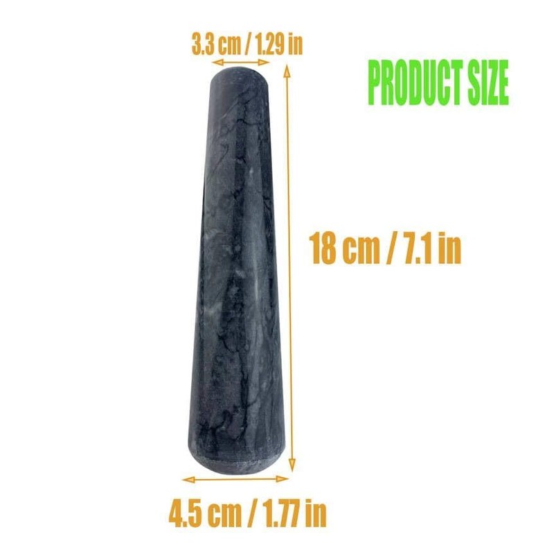 Marble Replacement Pestle only，Granite Polished Pestle （Black）