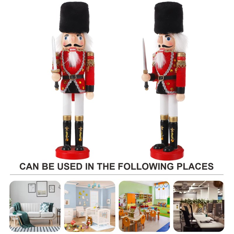 DEARMAMY Large Nutcrackers Christmas 6ft Christmas Nutcracker Figurine Decoration: Wooden
