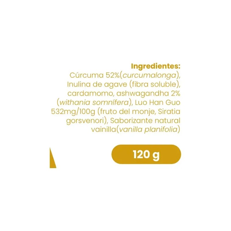 Cúrcuma Orgánica y Saludable Golden Milk 120g