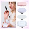 2 PCS Pink Loose Powder Container with Puff, No Leak