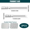 2pcs Double-Sided Stainless Steel Nail File, Washable Metal Nail File