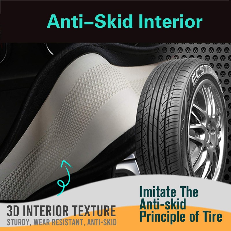 PINCTROT D Shaped 14 Inch Small Sized Steering Wheel Cover